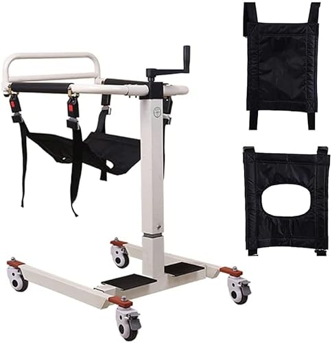 INTHEL Patientenlifter für zu Hause, multifunktionaler Patienten-Transferlifter mit gepolstertem Sitz für ältere Menschen mit Behinderungen Ganzkörper-Transportrollstuhl aus Stahl für die Pflege geläh von NOIRR