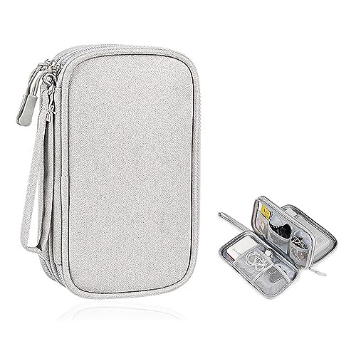 NOKDAL Kabel Tasche Reisen Kabel Organizer Tasche Elektronik Organizer Reise Kabelorganizer Elektronische Tasche Groß Kabeltasche Universal Tasche für Kabel, Festplatte, USB Sticks(Rosa) von NOKDAL