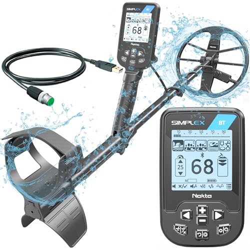 Nokta Simplex BT (Bluetooth) wasserdichter Metalldetektor mit 11-Zoll-Suchspule, Schwarz von NOKTA DETECTION TECHNOLOGIES