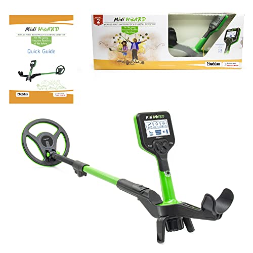 Nokta Metalldetektor Kinder, Midi Hoard Kinder Metalldetektoren mit LCD-Display, Wasserdicht - Pinpoint-Taste – Leicht - Kinder ab 8-12+ von Nokta