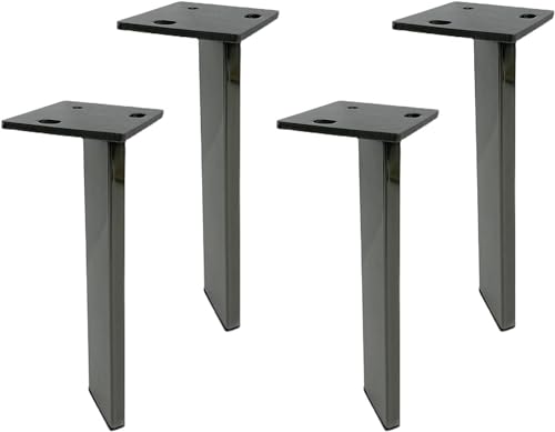 NOKTAI Möbelbeine 4 Stück robuste Möbelbeine aus Metall, Moderne Schrankfüße aus Edelstahl, DIY-Ersatzstützfüße, für Küche, Bett, Schreibtisch, Schrank, Sofa, Couch, Stuhl (24 cm) (20 cm von NOKTAI
