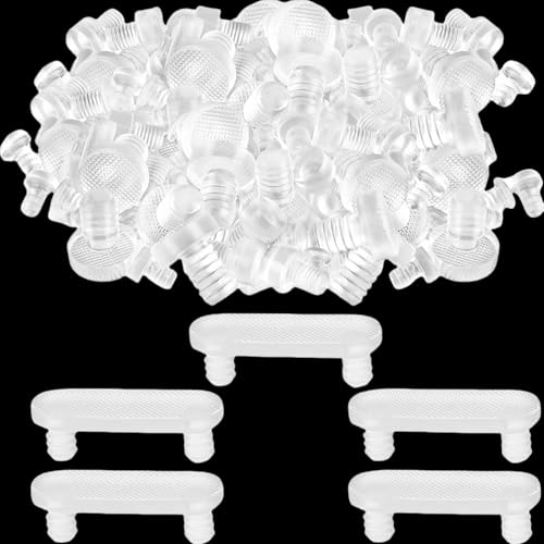 NOLACE Glasplatte Stoßstangen 105 Stück Transparenter Gummi-Anschlagdämpfer Gummiblöcke für Glastischplatten 6 Größen Möbelpuffer Gumminoppen für Glasplatten Glass top Table Bumpers von NOLACE