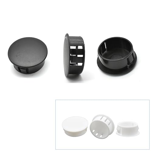NOLDAR | Abdeckkappen für Bohrlöcher. Möbel-Abdeckkappen. Blindstopfen Kunststoff. Abdeckstopfen bohrlöcher. Lochstopfen SCHWARZ. Durchmesser 40 mm (10 Stück) von NOLDAR