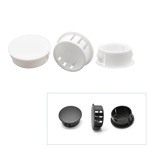 NOLDAR | Abdeckkappen für Bohrlöcher. Möbel-Abdeckkappen. Blindstopfen Kunststoff. Abdeckstopfen bohrlöcher. Lochstopfen WEIß. Durchmesser 22 mm (25 Stück) von NOLDAR