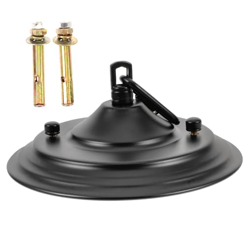 NOLITOY 1 Satz Deckenleuchte Montageplatte Hochwertigem Tragkraft Einsetzbar für Kronleuchter und Wandlichter Retro Design für Verschiedene Dekorationsstile Schwarz von NOLITOY