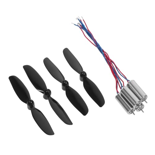 NOLITOY 1 Satz Leichtgewichtiger Quadcopter Motor mit Propeller Hohlraum Motor für Flugmodelle Motoren Schwarze Propeller Langlebige Kunststoffkonstruktion Hoher für von NOLITOY