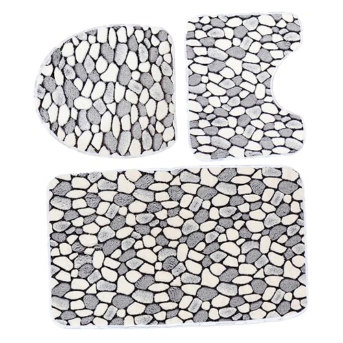 NOLITOY 1 Satz Teiliges Badezimmer Set aus Korallengleichem Fleece Wasserabsorbierende Badematte rutschfeste Toilettenmatte für Bad Schlafzimmer und Pflegeleicht und Langlebig NOLITOY 1 Satz Teiliges Badezimmer Set aus Korallengleichem Fleece Wasserabsorbierende Badematte rutschfeste Toilettenmatte für Bad Schlafzimmer und Pflegeleicht und Langlebig von NOLITOY