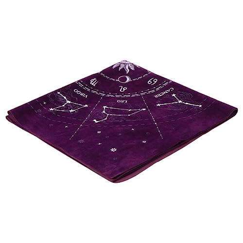 NOLITOY 1 Stück Weissagung Tischdecke Und Astrologie Tischdecke Tarot-Karten Party Astrologie Wandteppich Tarot Weissagungstuch tarotmatte Astrologie-Tarot-Tischdecke Flanell Violett von NOLITOY