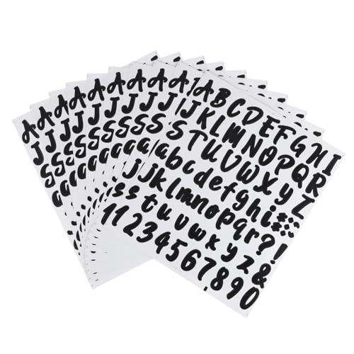 NOLITOY 10 Blatt Selbstklebende Alphabet Zahlenaufkleber aus Wasserfestem Vinyl Klare Buchstaben und Zahlen Langlebige Etiketten für Briefkästen DIY Basteln Kinderzimmer und Beschriftung NOLITOY 10 Blatt Selbstklebende Alphabet Zahlenaufkleber aus Wasserfestem Vinyl Klare Buchstaben und Zahlen Langlebige Etiketten für Briefkästen DIY Basteln Kinderzimmer und Beschriftung von NOLITOY