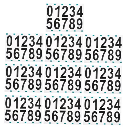 NOLITOY 10 Sets Garagennummernschild Reflektierende Etikettennummer Reflektierende Digitale Aufkleber Zum Aufkleben Von Nummern Für Briefkästen Adressnummern von NOLITOY