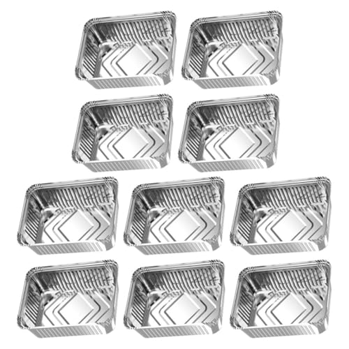 NOLITOY 10 Stück Teiliges Aluminiumfolie Rechteckige Backformen Hitzebeständig Bbq Zubehör Vielseitige Grillbehälter für Airfryer und Party Große Kapazität für Backofen und Outdoor Grill NOLITOY 10 Stück Teiliges Aluminiumfolie Rechteckige Backformen Hitzebeständig Bbq Zubehör Vielseitige Grillbehälter für Airfryer und Party Große Kapazität für Backofen und Outdoor Grill von NOLITOY