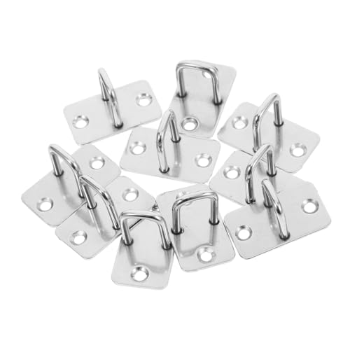 NOLITOY 10 Stück Teiliges Edelstahlschlossbügel für Schränke und Modernes Design Einfache Montage Sichere Verriegelung für Briefkästen Serverschränke Schließfächer und Roller Fächer von NOLITOY
