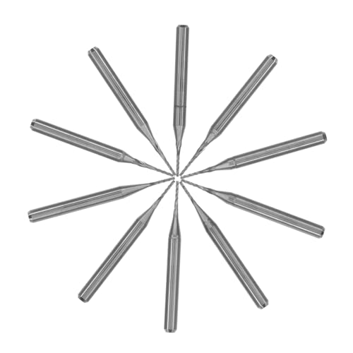 NOLITOY 10 Stück Teiliges Hartmetall-fräser aus Wolframstahl Schaft Präzise Cnc-fräsbohrer für Pcb Holz und Metall Widerstandsfähige Fräswerkzeuge für Gravur und Feinbearbeitung NOLITOY 10 Stück Teiliges Hartmetall-fräser aus Wolframstahl Schaft Präzise Cnc-fräsbohrer für Pcb Holz und Metall Widerstandsfähige Fräswerkzeuge für Gravur und Feinbearbeitung von NOLITOY