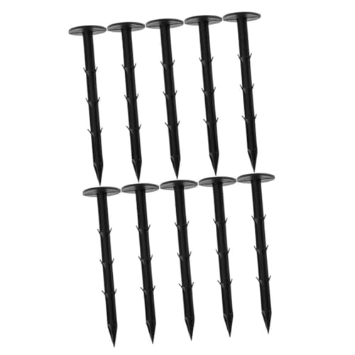 NOLITOY 10 Stück Teiliges Kunststoff Gartenpflöcke Robuste Leichte Bodenanker für Camping Zeltheringe Gartenbefestigung Windfeste Heringe für Strand Zelt und Plane von NOLITOY