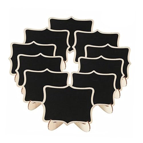 NOLITOY 10 Stück Teiliges Mini Kreidetafeln mit Ständer Holzrahmen Dekorative Form Schwarze Desktop Blackboard Schilder für Hochzeit Tischdeko Party Kinderspaß und Beschriftung NOLITOY 10 Stück Teiliges Mini Kreidetafeln mit Ständer Holzrahmen Dekorative Form Schwarze Desktop Blackboard Schilder für Hochzeit Tischdeko Party Kinderspaß und Beschriftung von NOLITOY
