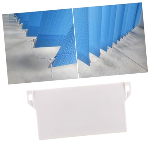 NOLITOY 10 Stück Teiliges PVC Lamellen Bodenplatten Weiß für Vertikaljalousien Robuste Kunststoff Beschwerungsplatten für Einzelne Lamellen Geeignet für Fensterrollos und Rollos Zubehör von NOLITOY