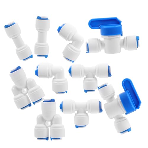 NOLITOY 10 Stück Teiliges Push To Fit Wasserfilter Langlebige Pom Verbindungsstücke Einfach zu Montieren Vielseitig Einsetzbar für Wasserleitungen und Wasserreiniger von NOLITOY