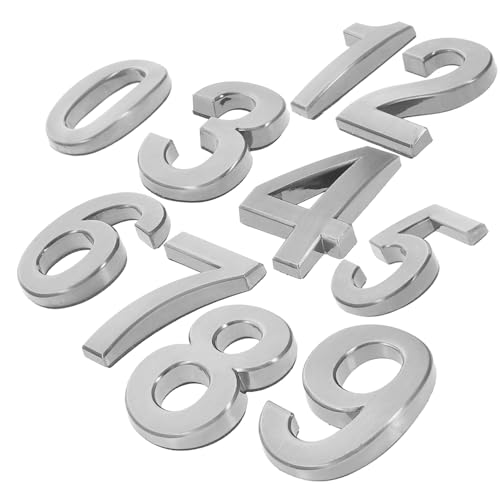 NOLITOY 10 Stück Teiliges Selbstklebendes Edelstahl Kratzfest und Wetterbeständig für Türen Briefkästen Büros Hotels Wohnungen Einfache Montage ohne Schrauben Zahlen NOLITOY 10 Stück Teiliges Selbstklebendes Edelstahl Kratzfest und Wetterbeständig für Türen Briefkästen Büros Hotels Wohnungen Einfache Montage ohne Schrauben Zahlen von NOLITOY