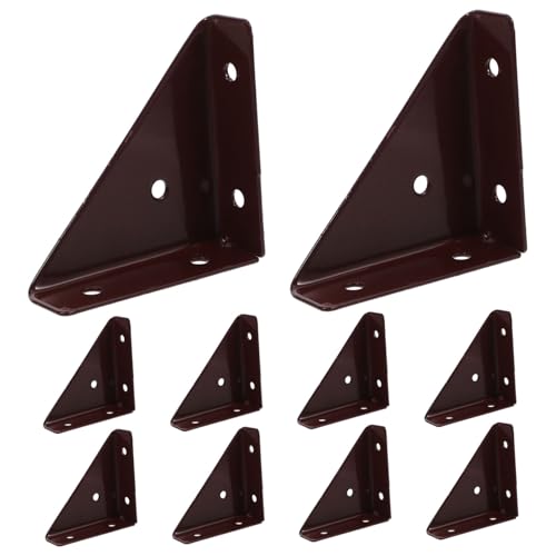 NOLITOY 10 Stück Teiliges Verstärkte Eckwinkel aus Kaltgewalztem Stahl Stabile Dreieck bettwinkel in Kaffee braun Robuste Möbelwinkel zur Sicheren Befestigung von Bettrahmen und Ablagen NOLITOY 10 Stück Teiliges Verstärkte Eckwinkel aus Kaltgewalztem Stahl Stabile Dreieck bettwinkel in Kaffee braun Robuste Möbelwinkel zur Sicheren Befestigung von Bettrahmen und Ablagen von NOLITOY
