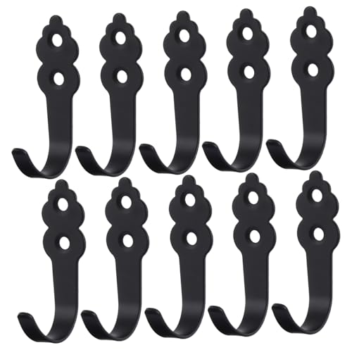 NOLITOY 10 Stück Teiliges Vintage Garderobenhaken Wandmontage Platzsparende Kleiderhaken für Schlafzimmer Flur Retro Einzelhaken für Mäntel Schals Taschen NOLITOY 10 Stück Teiliges Vintage Garderobenhaken Wandmontage Platzsparende Kleiderhaken für Schlafzimmer Flur Retro Einzelhaken für Mäntel Schals Taschen von NOLITOY