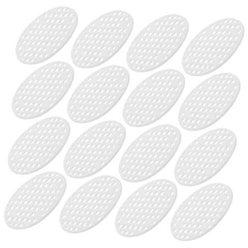 NOLITOY 100 Stück Blumentopf Gitter Pads Weiß Atmungsaktiv Drainagematte für Pflanzgefäße Innen Außen Verhindert Bodenüberschwemmung Fördert Wurzelbelüftung Nachhaltig Wiederverwendbar von NOLITOY