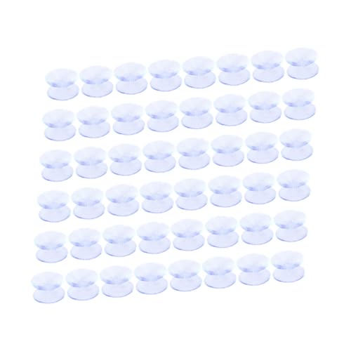 NOLITOY 100 Stück Doppelseitige Saugnäpfe Transparent Silikonbasierte Rutsch Pads für Glastischplatten rutschfeste Tischstoßdämpfer für Kaffee und Esstische Sichere Haftung ohne Bohren von NOLITOY