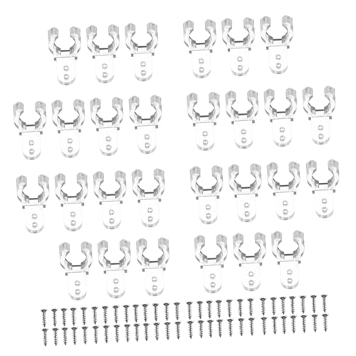 NOLITOY 100 Stück LED Lichtschlauch Halter Transparent Pc Clips mit Schrauben Robust Elastisch Hitzebeständig Geeignet für Lichtschläuche Innen und Außen Einsetzbar von NOLITOY