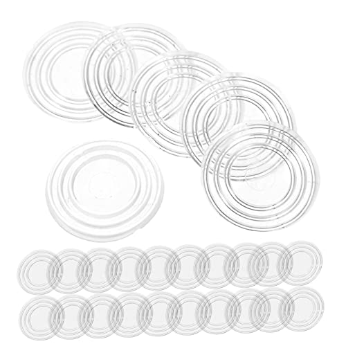 NOLITOY 100 Stück Runde Transparente Tischpuffer Antirutsch Pads für Möbel Gummipuffer für Glasplatten Einfache Installation Nötig Schutzlösung für Esstische und Couchtische von NOLITOY