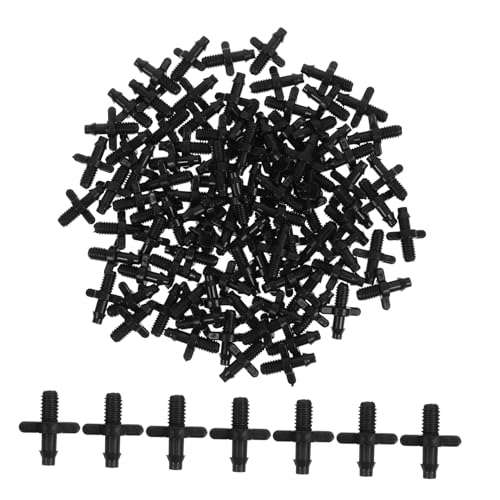 NOLITOY 100 Stück Teiliges Tropfbewässerung Verbinder Schlauch PVC Schlauch Anschlussbarb Verbindungsstück für Garten Bewässerungssystem Gemüsebeet Blumenbeet Rasenrobust Langlebig von NOLITOY
