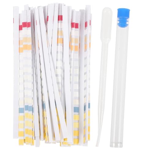 NOLITOY 100 Stück Wasser Teststreifen für Trinkwasser Wasserteststreifen mit Tropfer und Reagenzglas Multifunktionale Wasserqualitätsteststreifen für Zuhause Schnelle und Einfache von NOLITOY