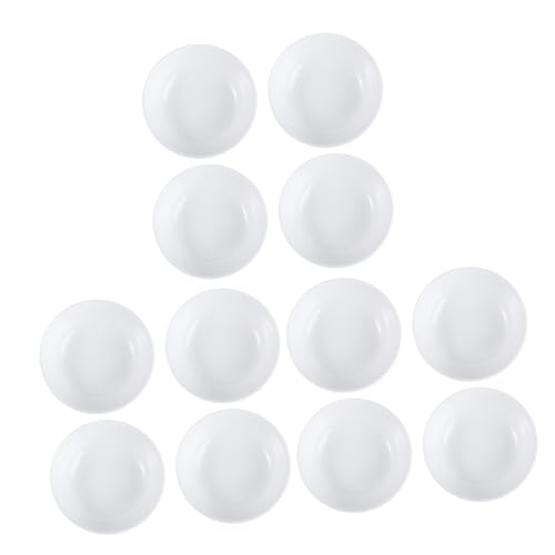 NOLITOY 12 Stück Keramische Mischpalette Für Aquarell Multifunktionale Farbwanne Weiß 3 Zoll Wiederverwendbar Für Künstler Und Bastler von NOLITOY