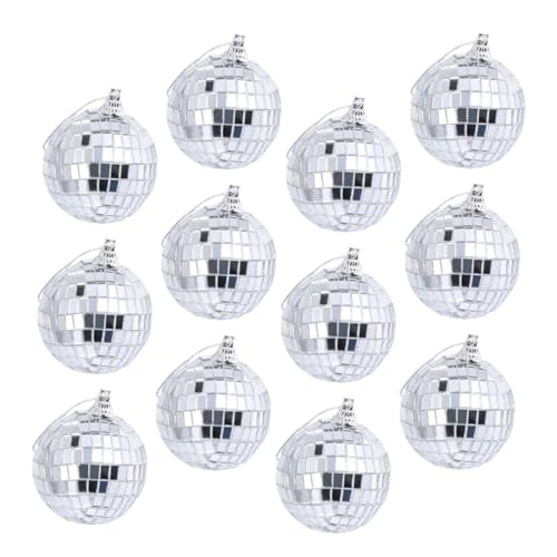 NOLITOY 12stücke Spiegelball Hängende Reflektierende Kugel Glas Spiegel Disco Ball Für Party Hochzeit Bar Mit Lichtreflexion Wirkung von NOLITOY