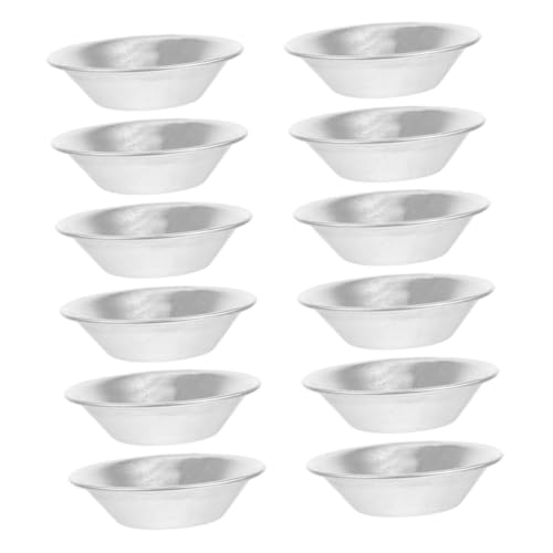 NOLITOY 12 Stück Teiliges Aluminiumlegierung Mini Backform Wiederverwendbare Antihaftbeschichtete Eierkuchen und Dessertformen Multifunktionale Backformen für Kuchen Muffins Pudding und von NOLITOY