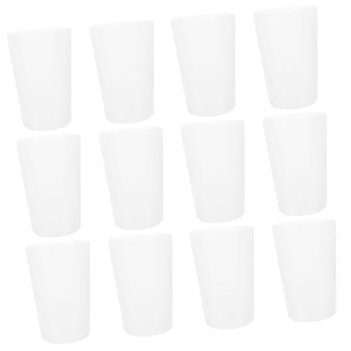 NOLITOY 12 Stück Teiliges Badezimmer Transparent Matte Trinkbecher Zahnbürstenbecher Mundwasserbecher Multifunktional Robust Alltagsschale Für Zuhause Und Reise von NOLITOY