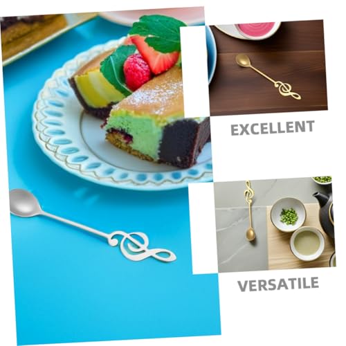 NOLITOY 12 Stück Teiliges Espressolöffel mit Musiknoten Design Kleine Rührlöffel für Kaffee Milch Desserts und Getränke Kompakt Stilvoll und Vielseitig für Zuhause und Unterwegs von NOLITOY
