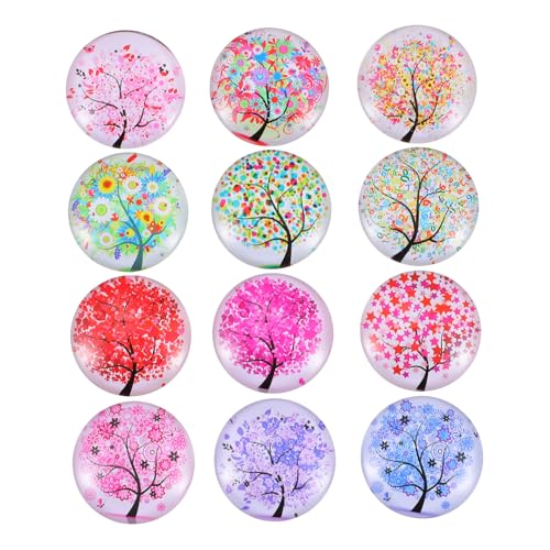 NOLITOY 12 Stück Teiliges Life Tree Kühlschrankmagnet aus Glas mit Starkem Magnet Bunte Runde Aufkleber Langlebig und Dekorativ für Zuhause und Büro Kreative Lebensbaum Motive NOLITOY 12 Stück Teiliges Life Tree Kühlschrankmagnet aus Glas mit Starkem Magnet Bunte Runde Aufkleber Langlebig und Dekorativ für Zuhause und Büro Kreative Lebensbaum Motive von NOLITOY