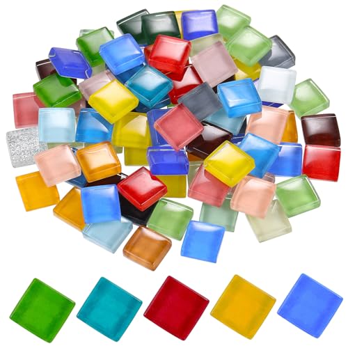 NOLITOY 1200 Stück Mosaiksteine Quadratisch Gemischte Glasfliesen Flach zum Basteln DIY Schmuck Uhr Vase Dekoration Kreativ für Erwachsene NOLITOY 1200 Stück Mosaiksteine Quadratisch Gemischte Glasfliesen Flach zum Basteln DIY Schmuck Uhr Vase Dekoration Kreativ für Erwachsene von NOLITOY