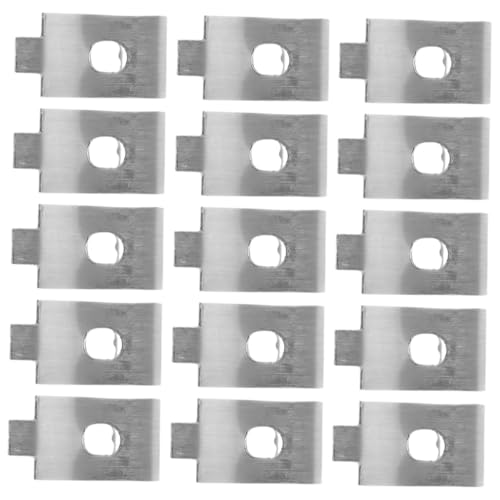 NOLITOY 15 Stück Teiliges Edelstahl Regalhalterungen Metallclips für Schränke und Einlegeböden Robuste Befestigungsklammern für Küchen Badezimmerschränke Feuchtigkeitsbeständig Einfache von NOLITOY