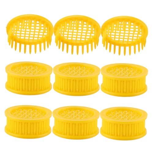 NOLITOY 15 Stück Teiliges Kunststoff Bienenköniginnenkäfig mit Optimaler Belüftung Strapazierfähig und Vielseitig Einsetzbar für Imkereibedarf und Isolation Gelb von NOLITOY