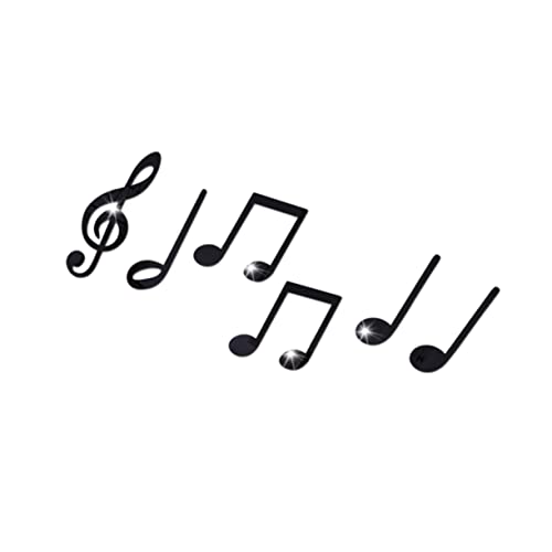 NOLITOY 1Satz DIY Wandaufkleber Musiknoten Muster Spiegeloberfläche für Schlafzimmer und Bürodekoration Schwarz Kreative Wandsticker für Stilvolle Räume NOLITOY 1Satz DIY Wandaufkleber Musiknoten Muster Spiegeloberfläche für Schlafzimmer und Bürodekoration Schwarz Kreative Wandsticker für Stilvolle Räume von NOLITOY