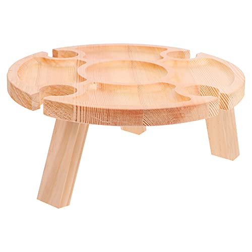 NOLITOY 1Stück Faltbarer Picknicktisch für Außenbereich Kompakter Weintisch mit Praktischem Design für Strand Camping und Gartenfeiern von NOLITOY