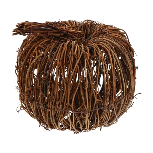 NOLITOY 1stk Halloween-Dekoration Desktop-dekor Zweig Weinrebenkugeln 15 cm Große Kürbisdekoration Halloween Geflochtener Kürbis Herbstliche Kürbisdekorationen DIY Rattan Volt Hochzeit von NOLITOY