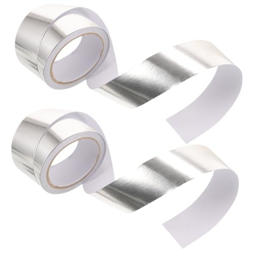 NOLITOY 2 Rollen Aluminiumfolie Klebeband Stark Hitzebeständig Isolierend Selbstklebend Dichtungsband für Rohrisolierung und Metallreparatur NOLITOY 2 Rollen Aluminiumfolie Klebeband Stark Hitzebeständig Isolierend Selbstklebend Dichtungsband für Rohrisolierung und Metallreparatur von NOLITOY