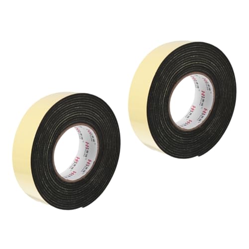 NOLITOY 2 Rollen EVA Schaumstoff Klebeband Selbstklebend Schalldämmend Winddicht und Luftdicht Flexible Dichtung für Türen und Fenster Einfache Installation von NOLITOY
