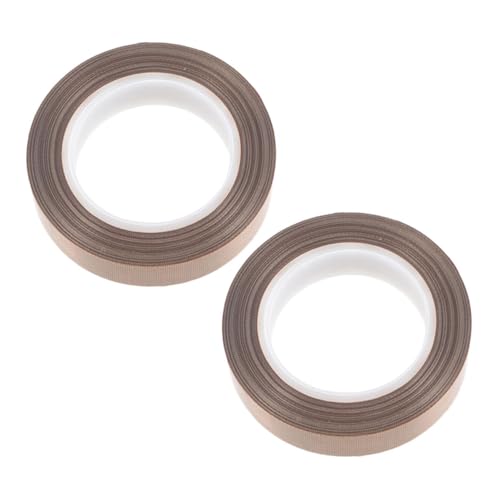 NOLITOY 2 Rollen Ptfe Klebeband Hitzebeständig Isolierband Selbstklebend für Vakuumierer Handgerät Dichtungsband Verschleißfest und Reißfest für Elektrogeräte und Verpackung von NOLITOY