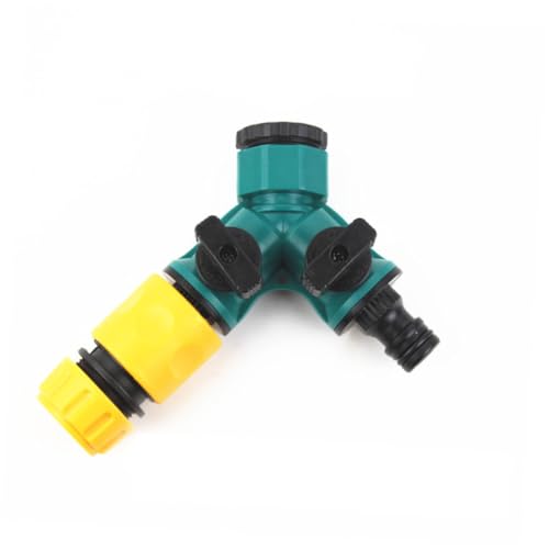 NOLITOY 2 STÜCK Garten Wasserhahn Adapter Kunststoff Y Verteiler mit Schalter Wasserdichter Wasserhahn Verbinder Multifunktionaler Schlauchanschluss für Autowäsche und Garten Einfache von NOLITOY