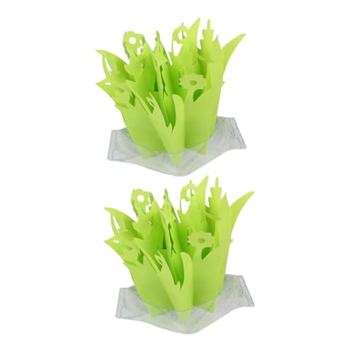 NOLITOY 2 STÜCK Reptilien luftbefeuchter Natürlicher Gasbefeuchter für Terrarien mit Realistischen Kunstpflanzen Nicht Elektrisch Luftbefeuchtend und Sicher für Schildkröten und Amphibien von NOLITOY