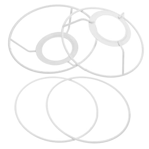 NOLITOY 2 Sätze Lampenschirmhalter aus Rostfreiem Eisen Runder Lampenschirmring Ø DIY Lampenschirmhalterungs Stabile Lampenfassung Halterung für Wohn Bürobeleuchtung von NOLITOY