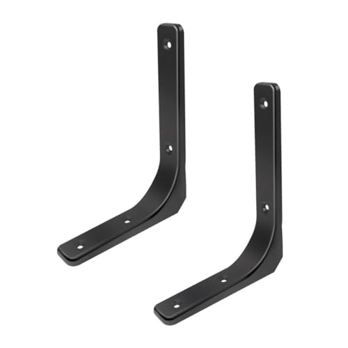 NOLITOY 2 Sätze Schwerlast Regalträger aus Kaltgewalztem Stahl Stabile Wandhalterung für Schwebende Ablagen Einfache Montage Langlebig Platzsparend für Keller Wohnräume von NOLITOY