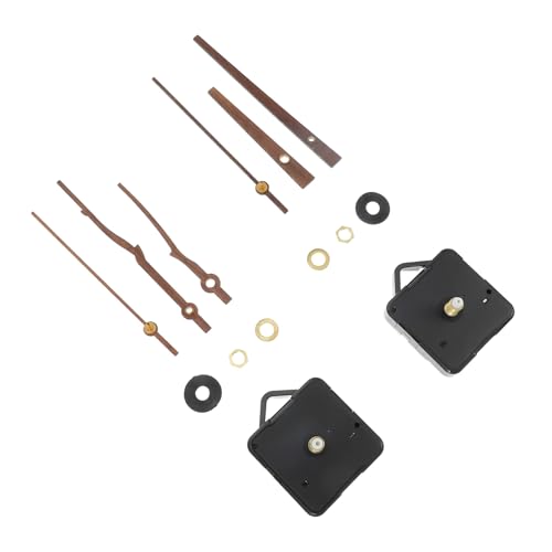 NOLITOY 2 Sätze Teiliges Quarzuhrwerk mit Langlebigem Mechanismus und Zwei Verschiedenen Walnuss Holzzeigern Geräuschloses Uhrwerk für Wanduhr Ersatz und Präzise Zeitmessung von NOLITOY